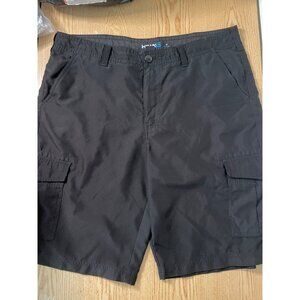 B87 Mens Hawk Cargo style Shorts with Pockets Black size 38